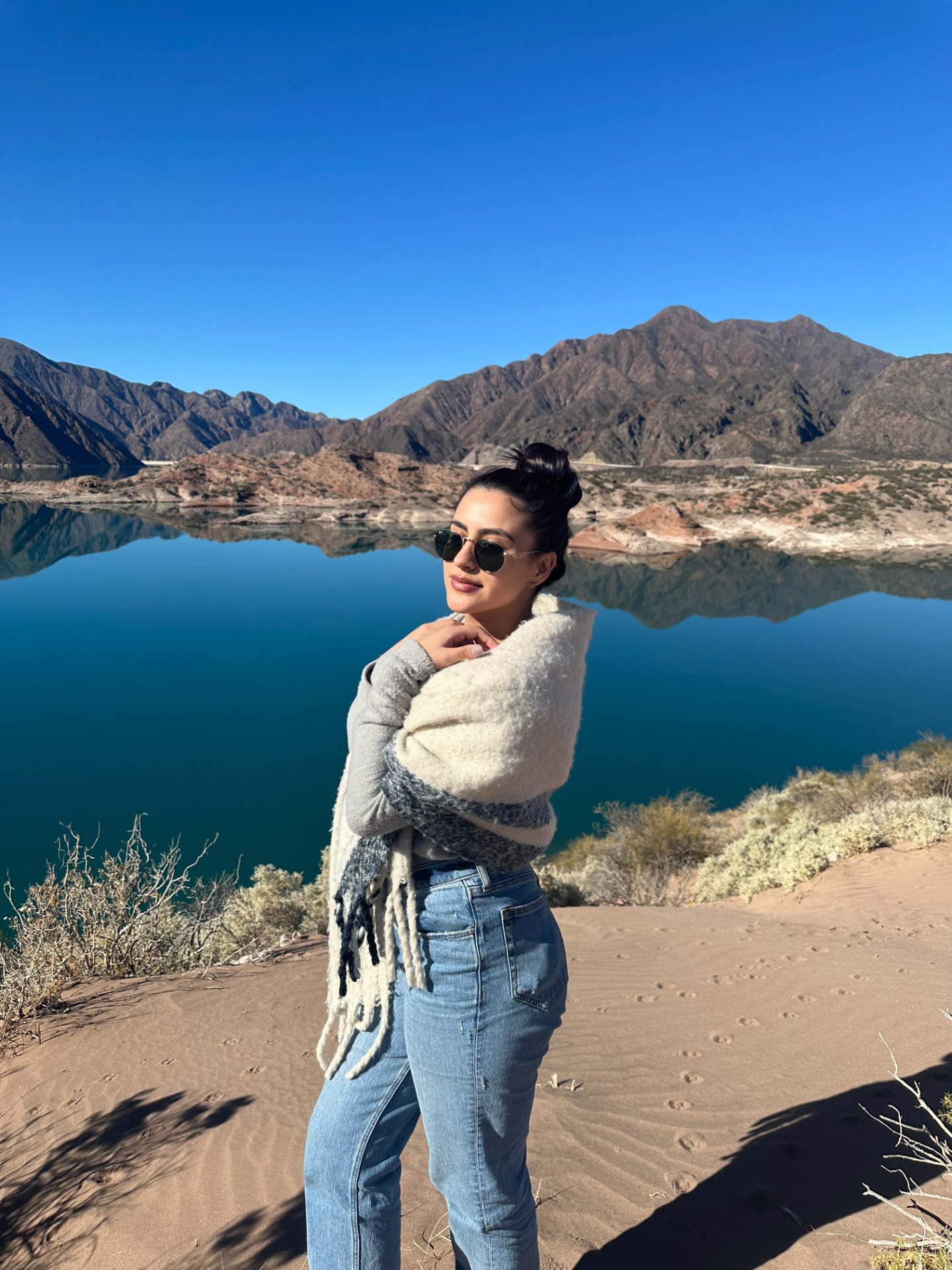 Daiana at a mountain lake